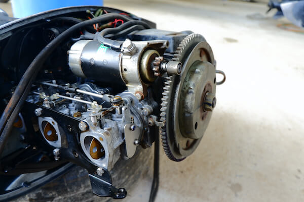Boat motor needing repair